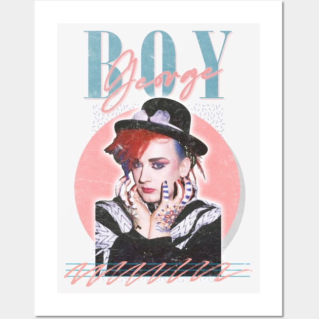 Boy George Vintage Style 80s Fan Art Design Wall Art by DankFutura